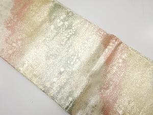 佐賀錦　道長取りに箔散らし模様織り出し　全通袋帯